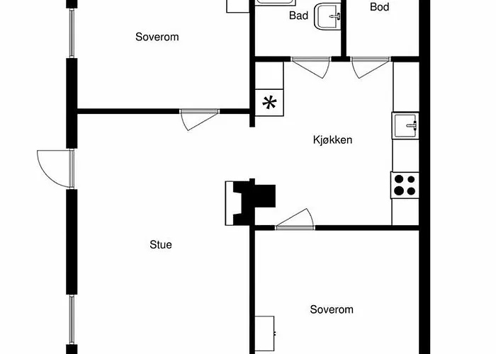 아파트 Two Bedroom Near The Centre. 트롬쇠